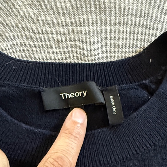 Theory Men's Dark Navy Crewneck Sweater - Picture 4 of 13